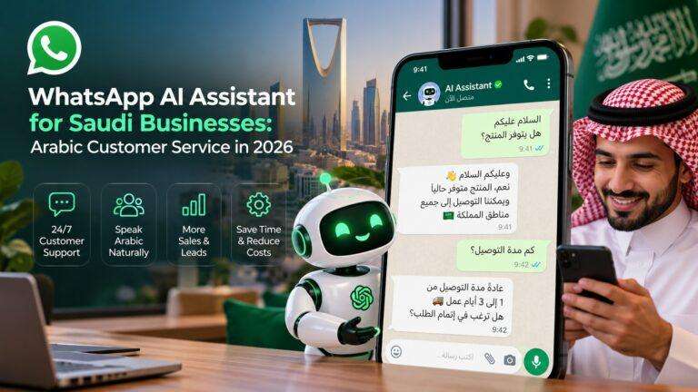 WhatsApp AI assistant for Saudi businesses answering customers in Arabic