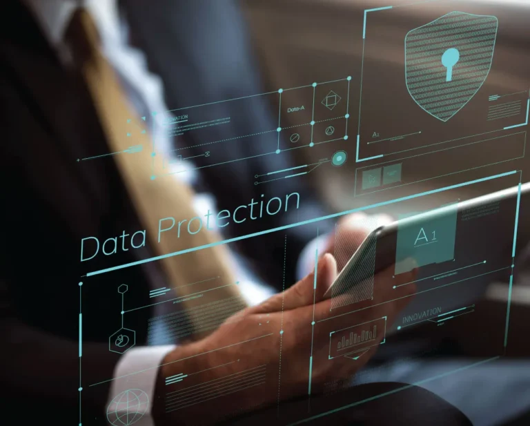 Data privacy and cybersecurity illustration